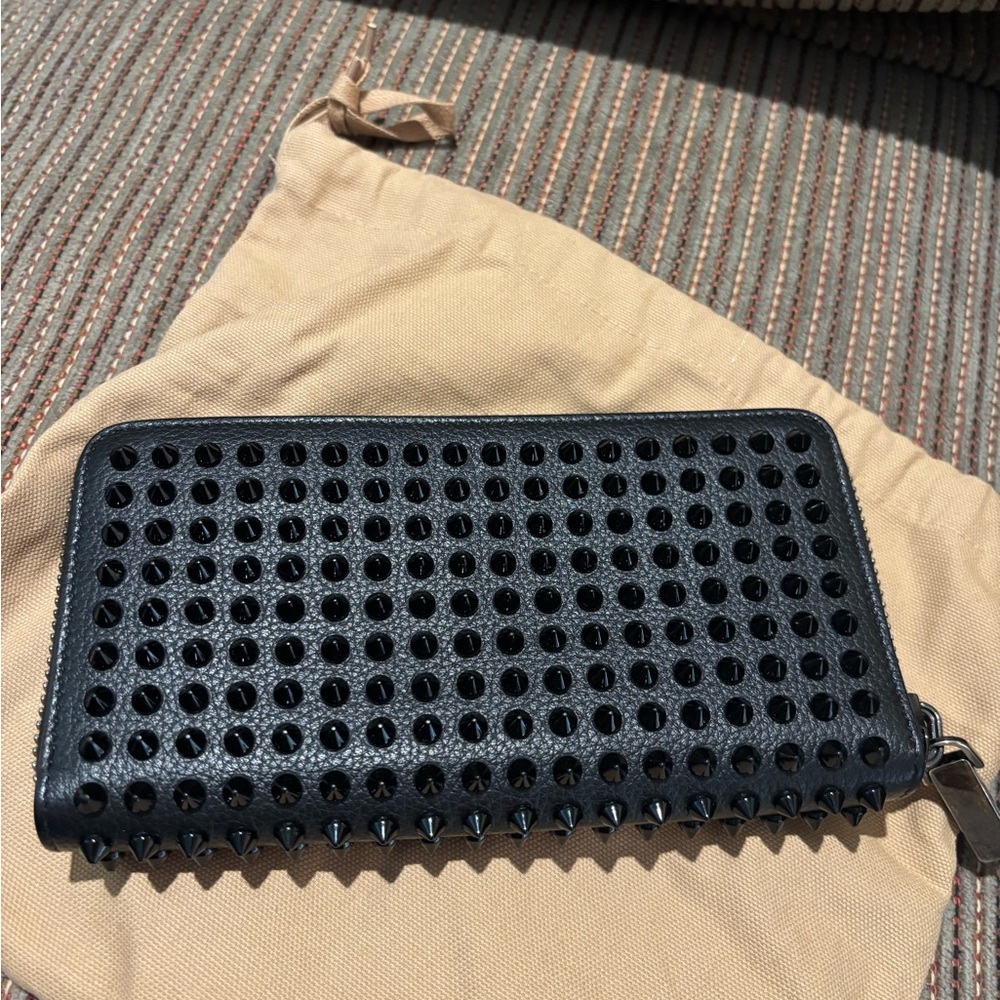 SOLD  
Christian Louboutin Panettone Empire Wallet with Spikes